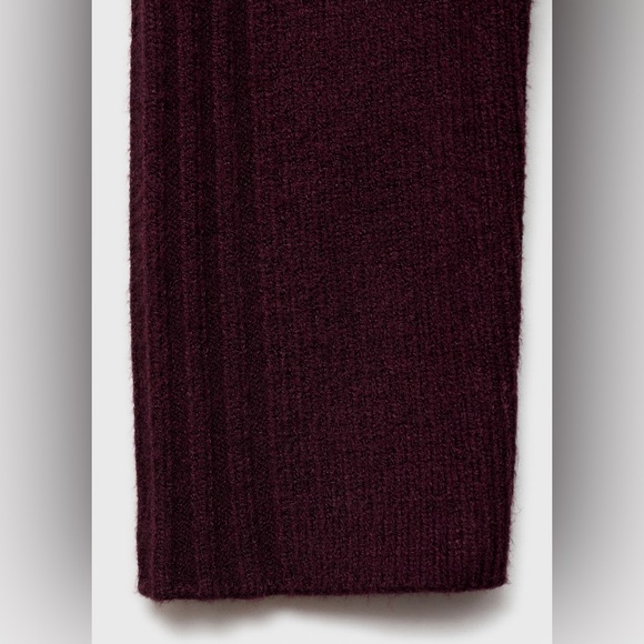 Mango Burgundy knitted turtleneck dress NWT - Picture 7 of 7